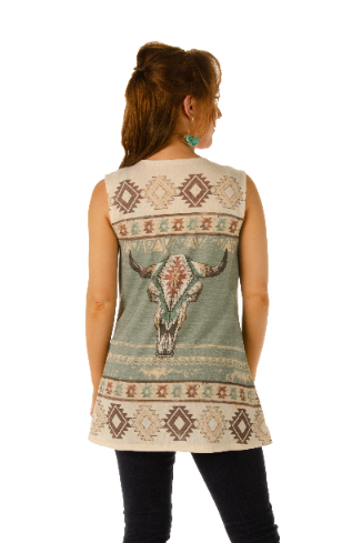 8378- Geometric Steer Vest