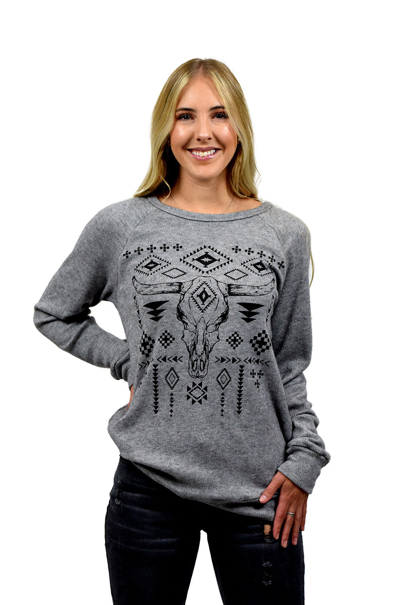 7292P - Black Tone Steer Skull