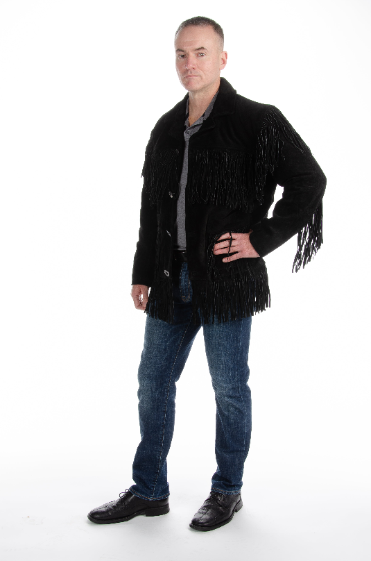 9927 - Men's Cowhide Suede Fringe Jacket