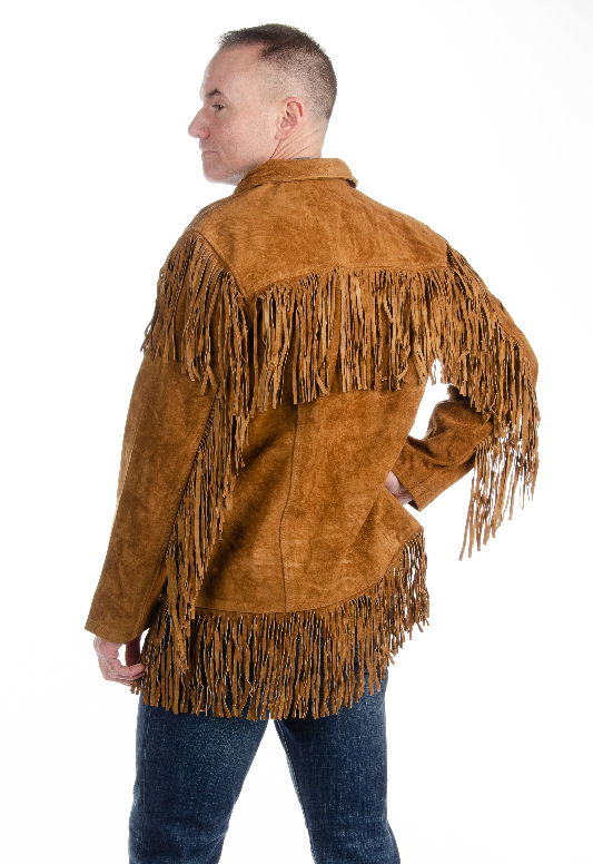 9927 - Men's Cowhide Suede Fringe Jacket