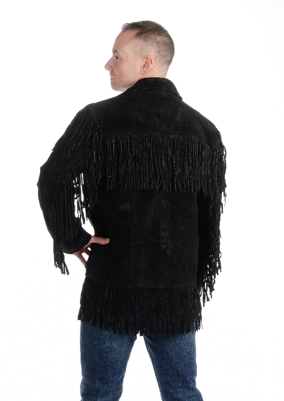 9927 - Men's Cowhide Suede Fringe Jacket