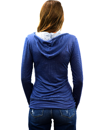 281664 - Denim Aztec Hoodie