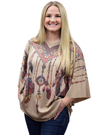 8404- Beaded Poncho