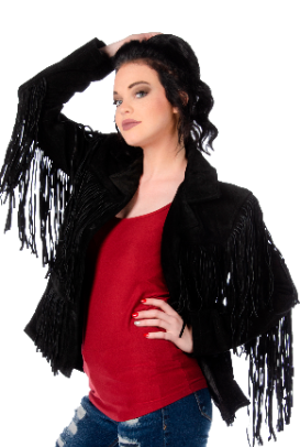 9926 - Ladies' Suede Fringe Jacket