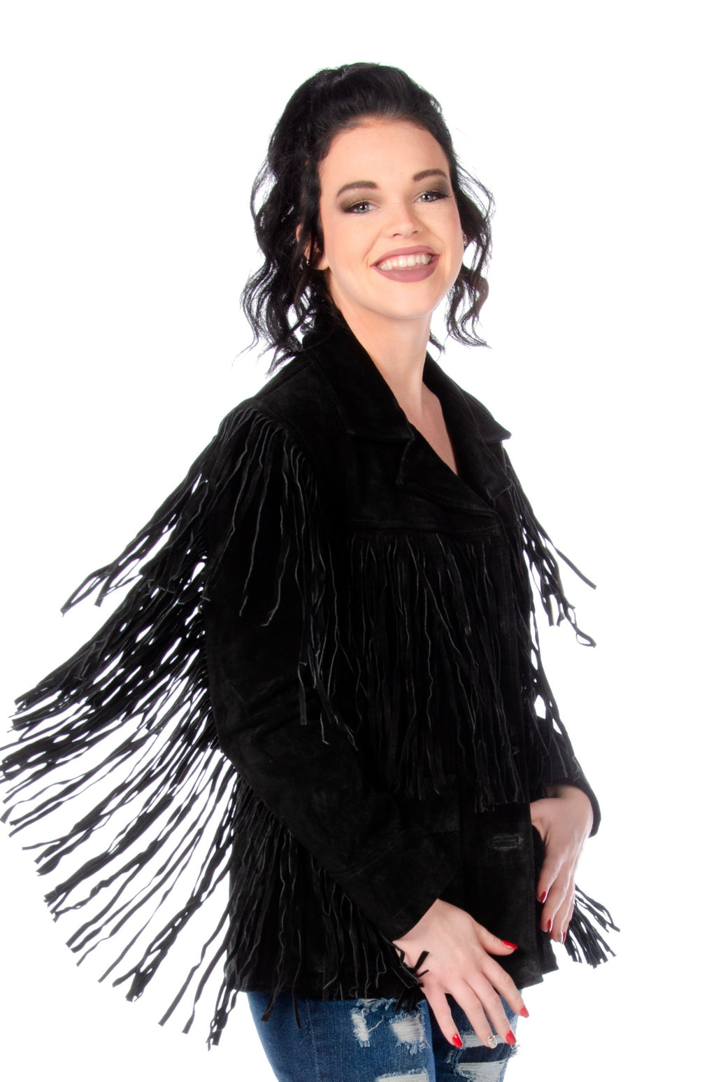9926 - Ladies' Suede Fringe Jacket