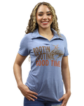 Women's Western Graphic Polo Shirt | Rootin' Tootin'