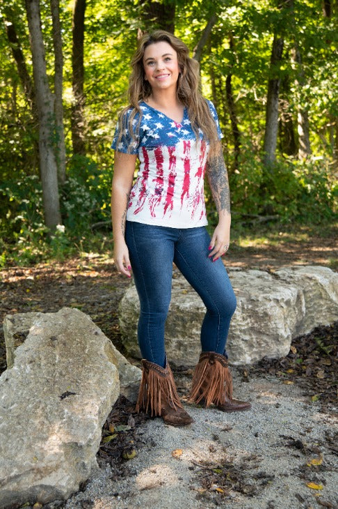 Women's American Flag Dolman Top | New Glory