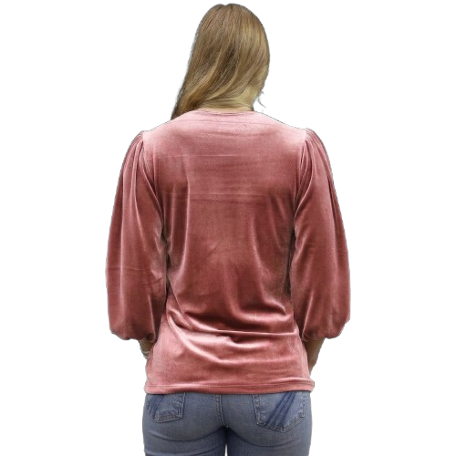 Women's Crushed Velvet Blouse | Rosalie